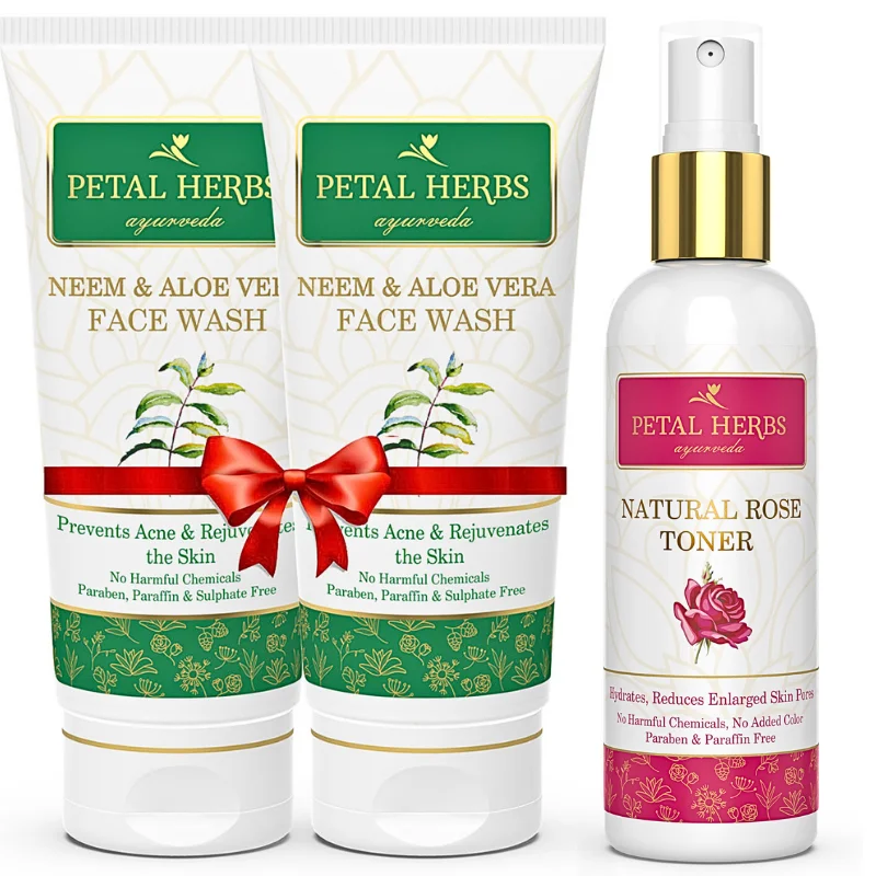 BUY 2 GET 1 FREE - Petal Herbs Ayurveda Neem Aloe vera natural face wash