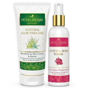 Experience the Power of Nature with petal herbs natural aloe vera gel and face toner